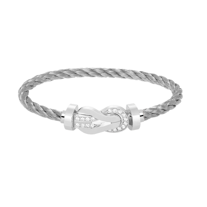 [Mystic Crown]CHANCE LARGE 8 FIGURE BUCKLE HALF DIAMOND BRACELET SILVER