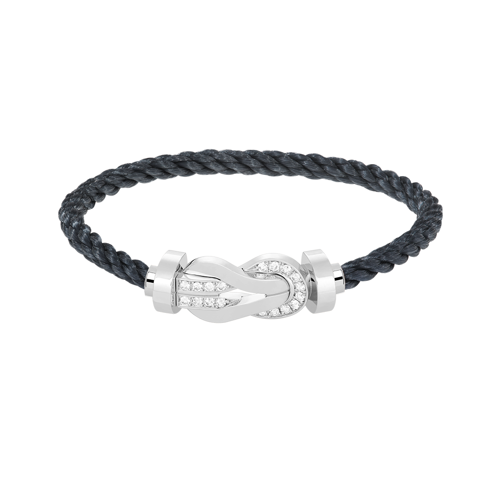 [Mystic Crown]CHANCE LARGE 8 FIGURE BUCKLE HALF DIAMOND BRACELET SILVER
