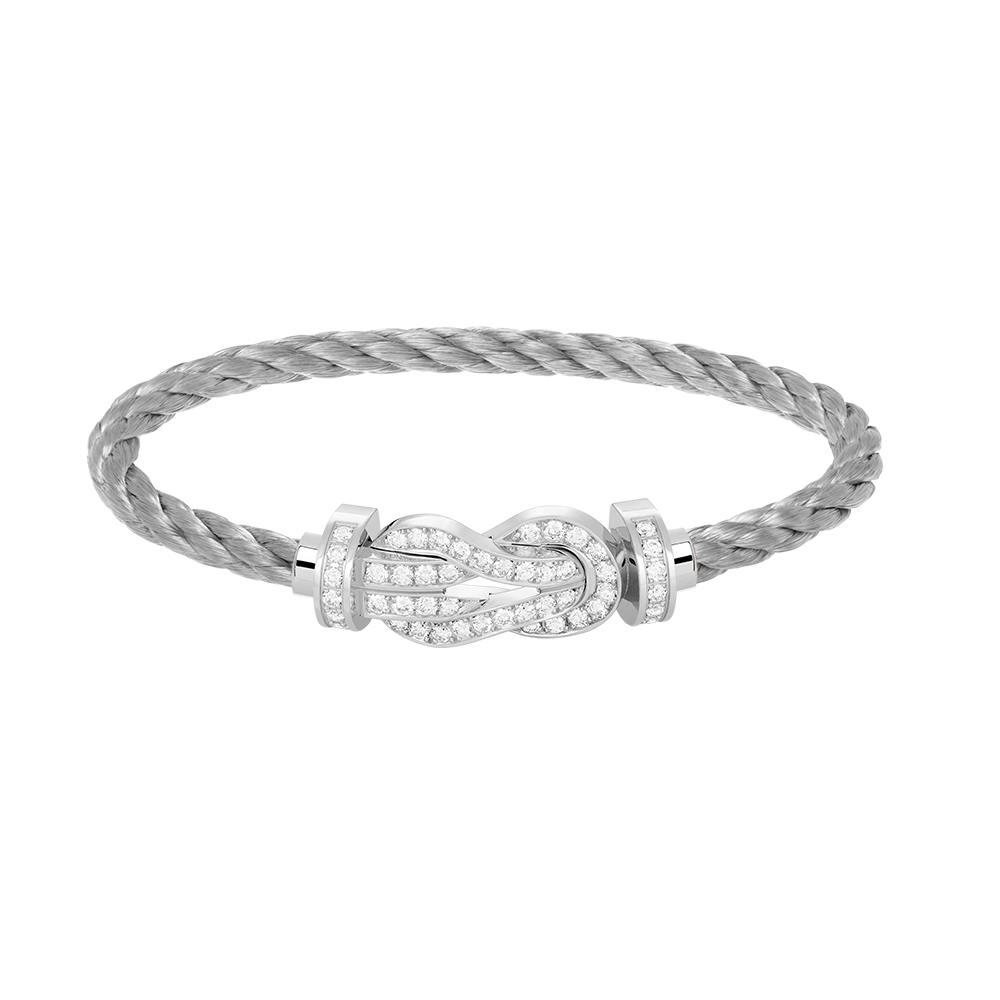 [Mystic Crown]CHANCE LARGE 8 FIGURE BUCKLE FULL DIAMOND BRACELET SILVER