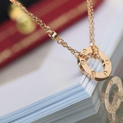 [Mystic Crown]LOVE NECKLACE ADJUSTABLE ROSE GOLD 2 DIAMOND