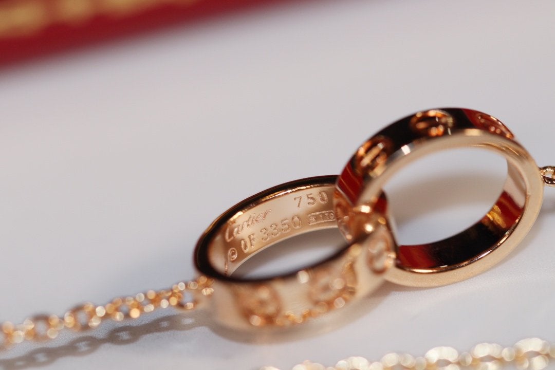 [Mystic Crown]LOVE NECKLACE PINK GOLD AND SILVER