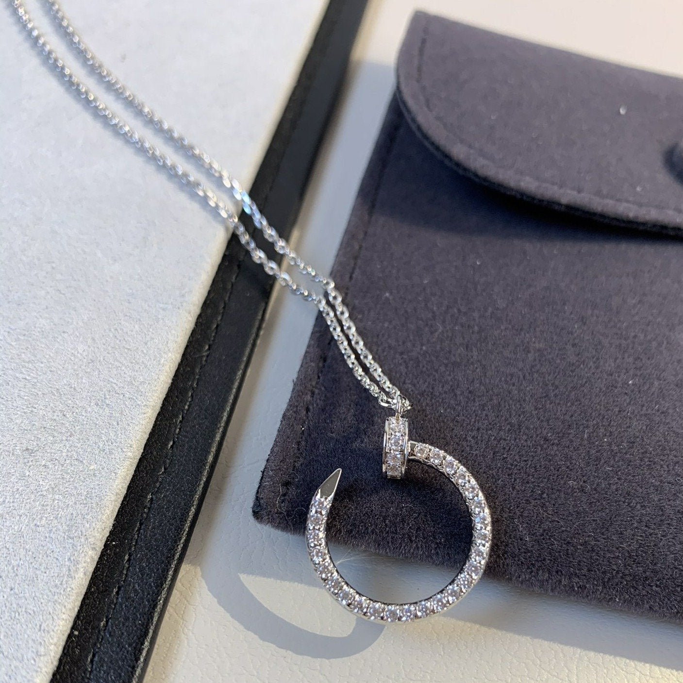 [Mystic Crown]JUSTE NECKLACE SILVER DIAMONDS