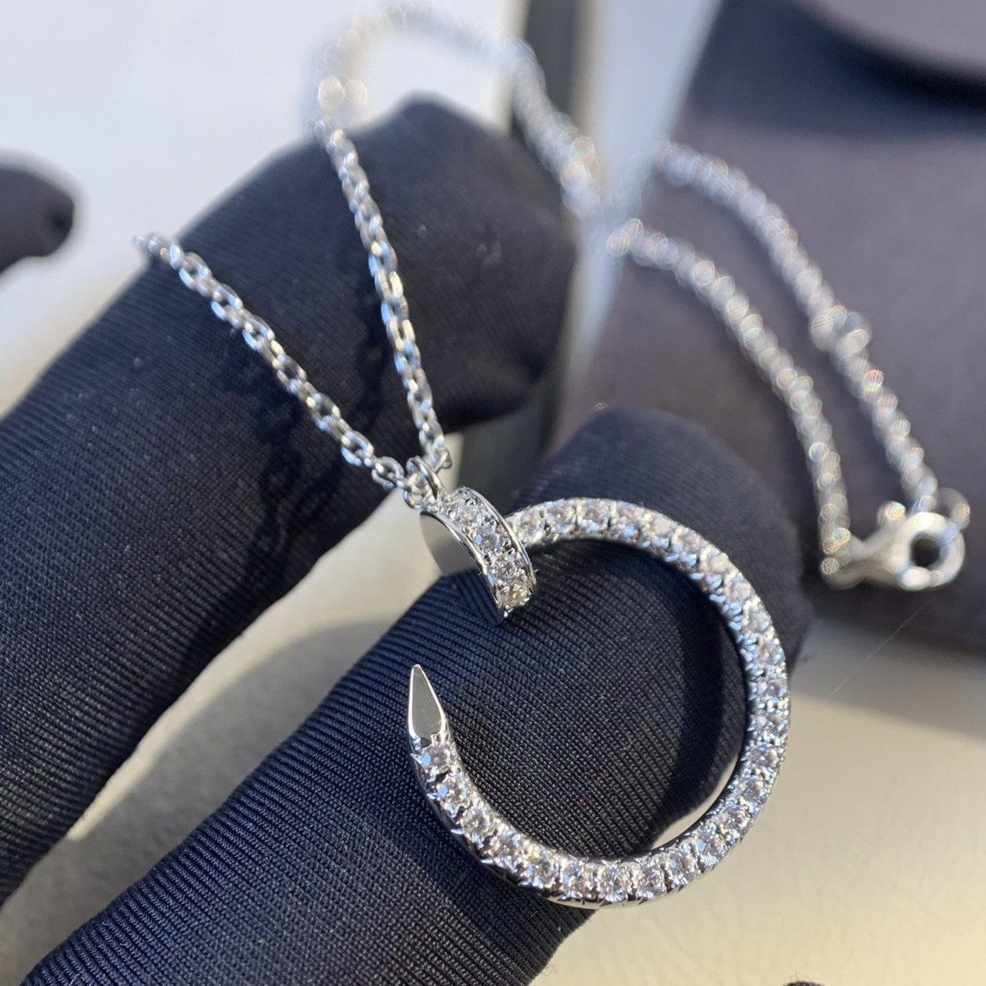 [Mystic Crown]JUSTE NECKLACE SILVER DIAMONDS