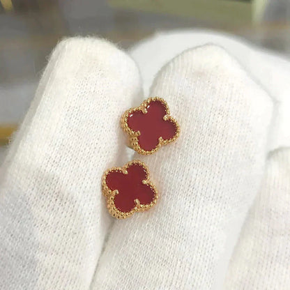 [Mystic Crown]CLOVER MINI 9.5MM CARNELIAN EARRINGS