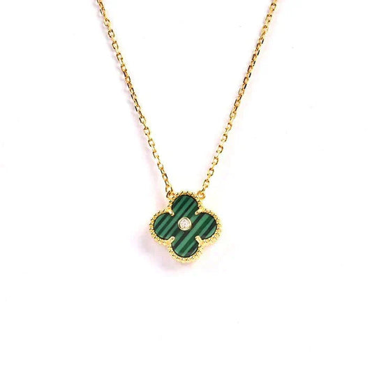 [Mystic Crown]CLOVER 15MM DIAMOND TURQUOISE NECKLACE