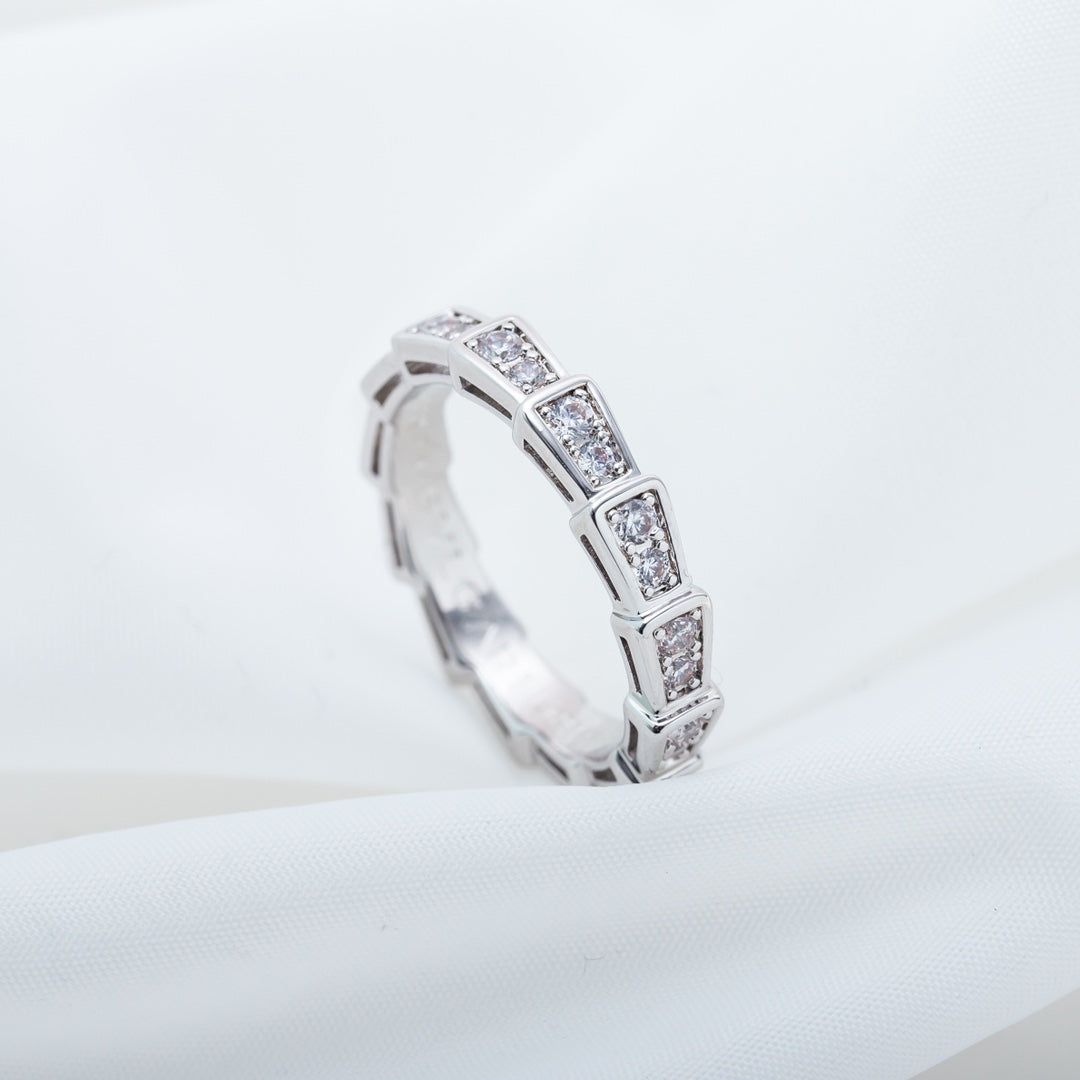 [Mystic Crown]SERPENTI RING SILVER DIAMOND PAVED 3MM