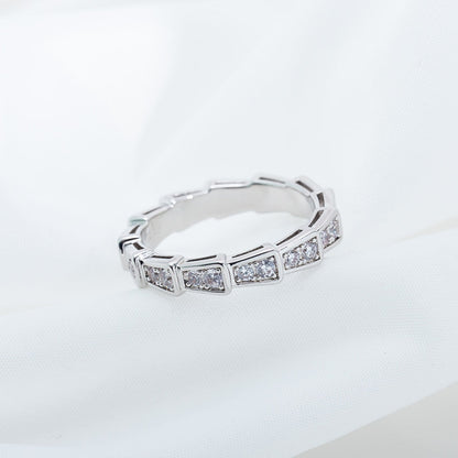 [Mystic Crown]SERPENTI RING SILVER DIAMOND PAVED 3MM