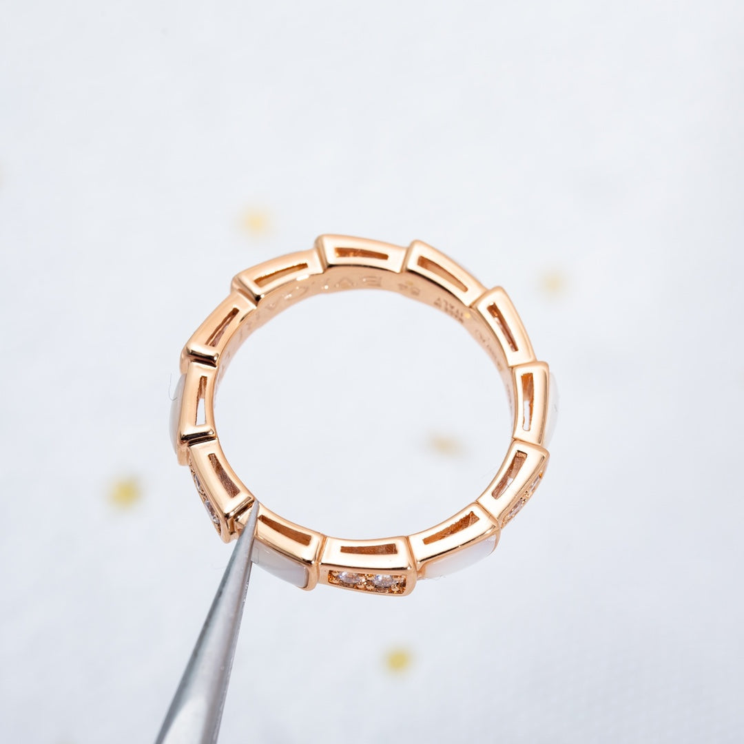 [Mystic Crown]SERPENTI RING PINK GOLD DIAMOND MOP 3MM