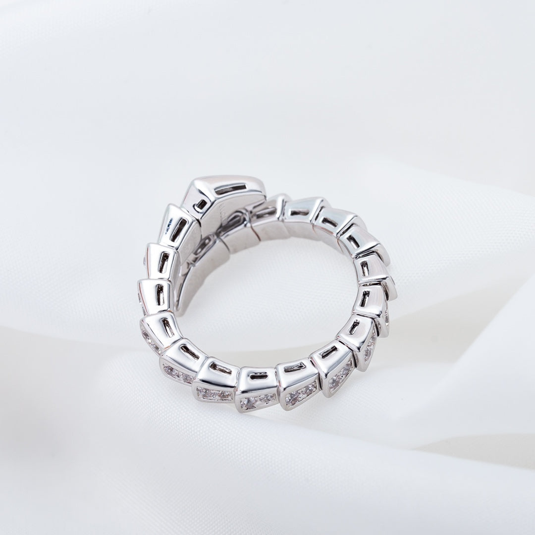 [Mystic Crown]SERPENTI RING SILVER DIAMOND PAVED 4MM