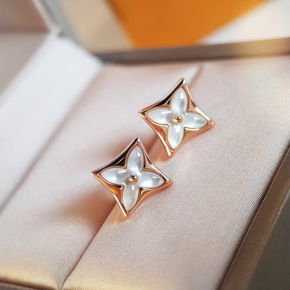 [Mystic Crown]STAR MOP PINK GOLD EARRINGS