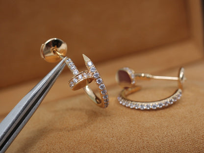 [Mystic Crown]JUSTE EARRINGS 12.75MM PINK GOLD DIAMOND