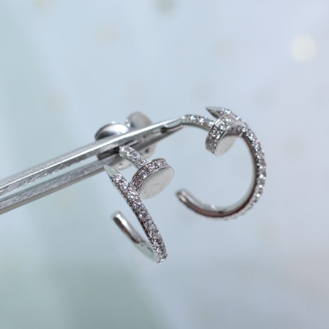 [Mystic Crown]JUSTE EARRINGS 12.75MM SILVER DIAMOND