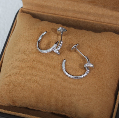 [Mystic Crown]JUSTE EARRINGS 12.75MM SILVER DIAMOND