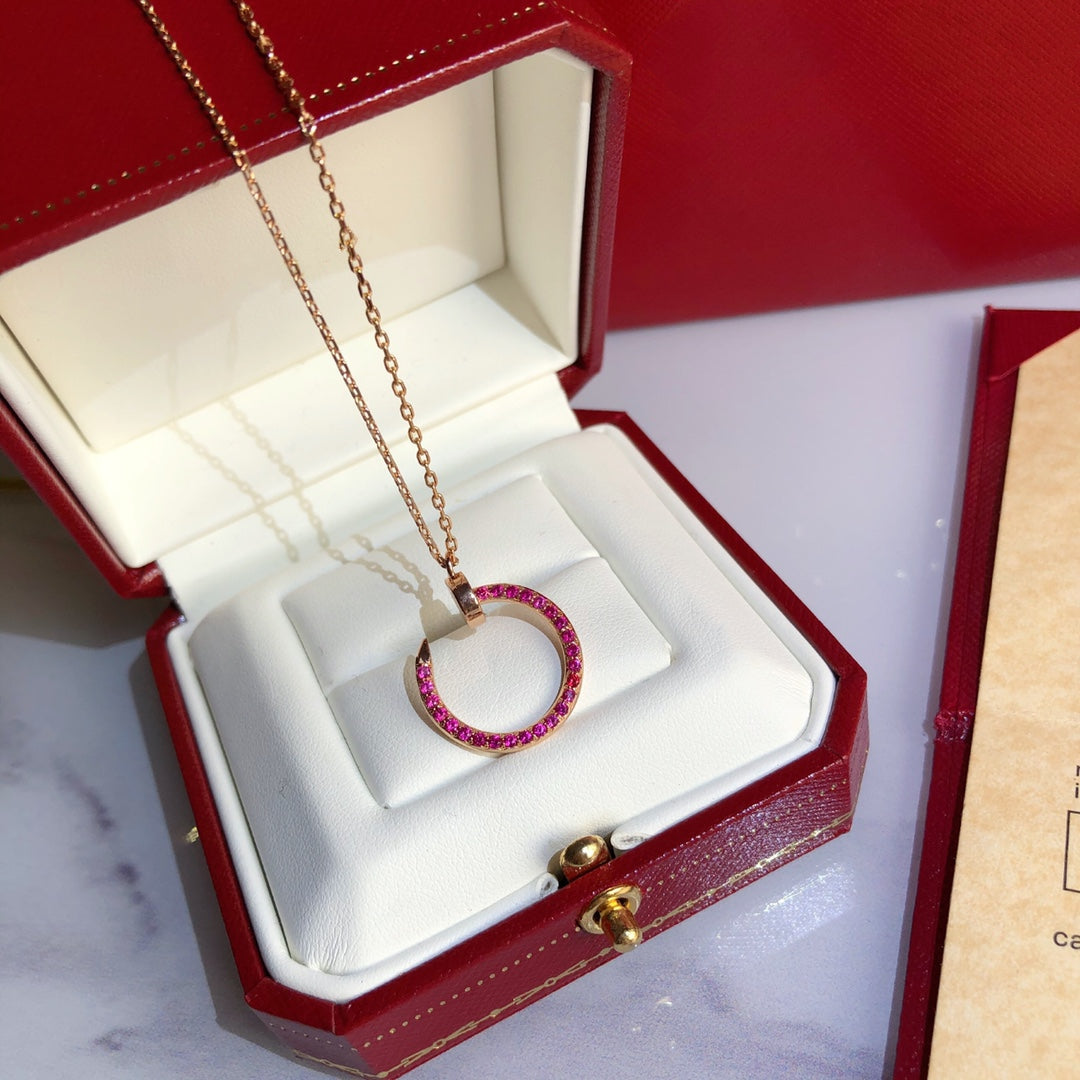 [Mystic Crown]JUSTE NECKLACE GOLD RED DIAMONDS