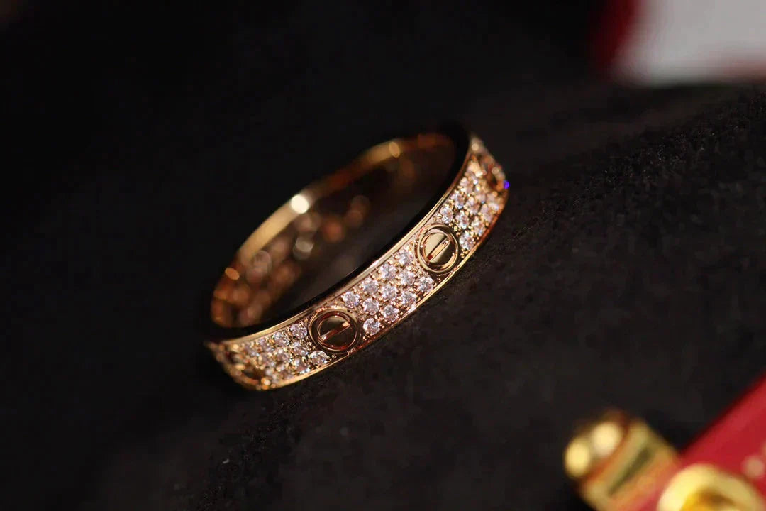 [Mystic Crown]LOVE RING 3.6MM DIAMOND PAVED