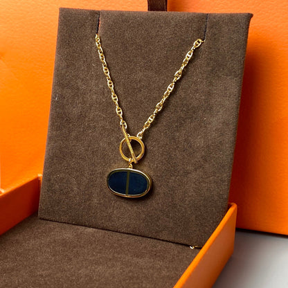 [Mystic Crown]CHAINE VERSO BLACK CERAMIC NECKLACE
