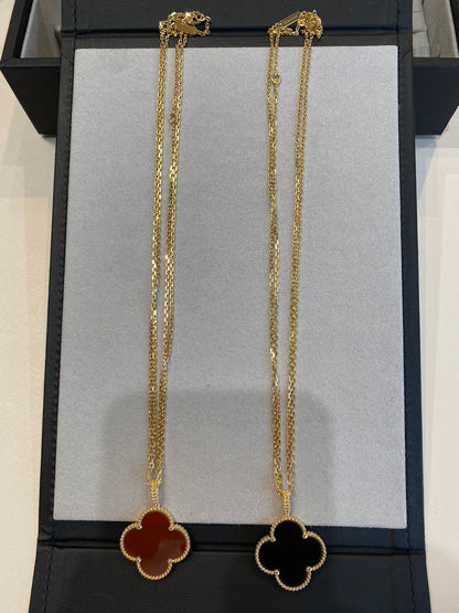 [Mystic Crown]CLOVER 25MM NECKLACE GOLD CARNELIAN