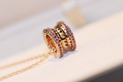 [Mystic Crown]ZERO 1 ROCK PINK GOLD PINK DIAMOND NECKLACE
