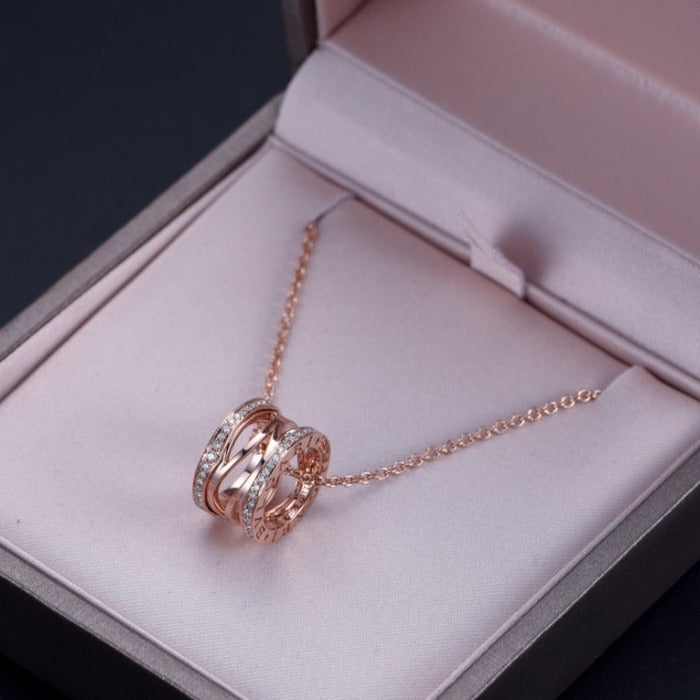 [Mystic Crown]ZERO 1 PINK GOLD DIAMOND OPEN NECKLACE