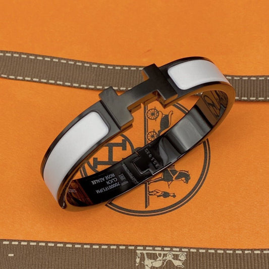 [Mystic Crown]H BRACELET 12MM BLACK WHITE CERAMIC