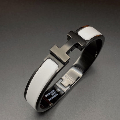 [Mystic Crown]H BRACELET 12MM BLACK WHITE CERAMIC