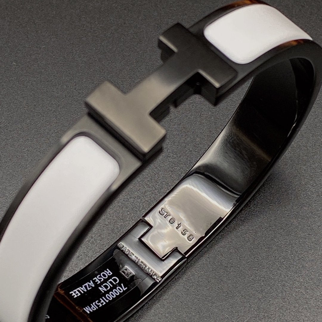 [Mystic Crown]H BRACELET 12MM BLACK WHITE CERAMIC