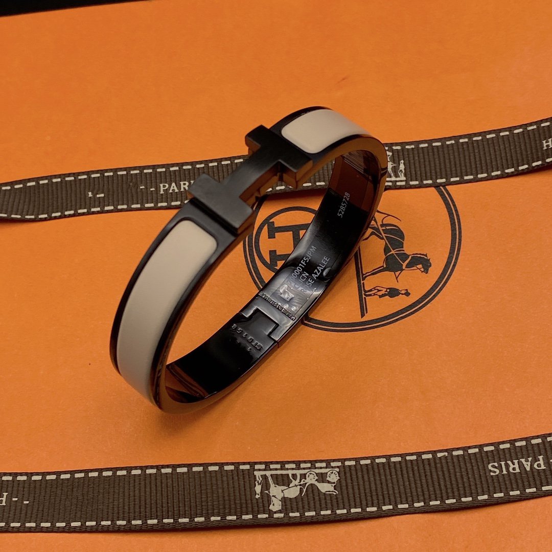 [Mystic Crown]H BRACELET 12MM BLACK BEIGE CERAMIC