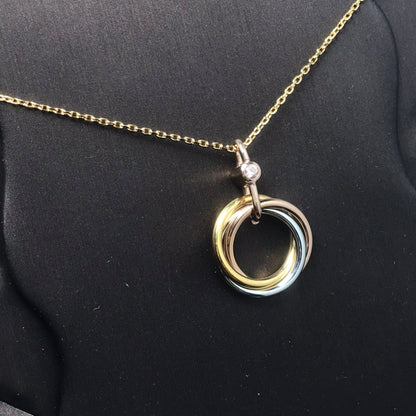 [Mystic Crown]TRINITY SILVER GOLD PINK GOLD NECKLACE