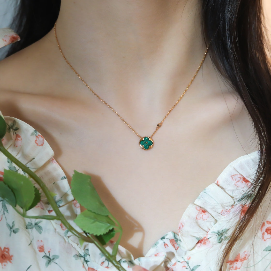 [Mystic Crown]SUN PEDANT PINK GOLD 1 DIAMOND NECKLACE