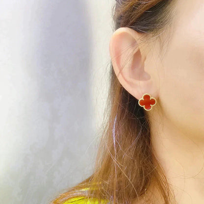 [Mystic Crown]CLOVER MEDIUM 1 MOTIFS CARNELIAN  EARRINGS