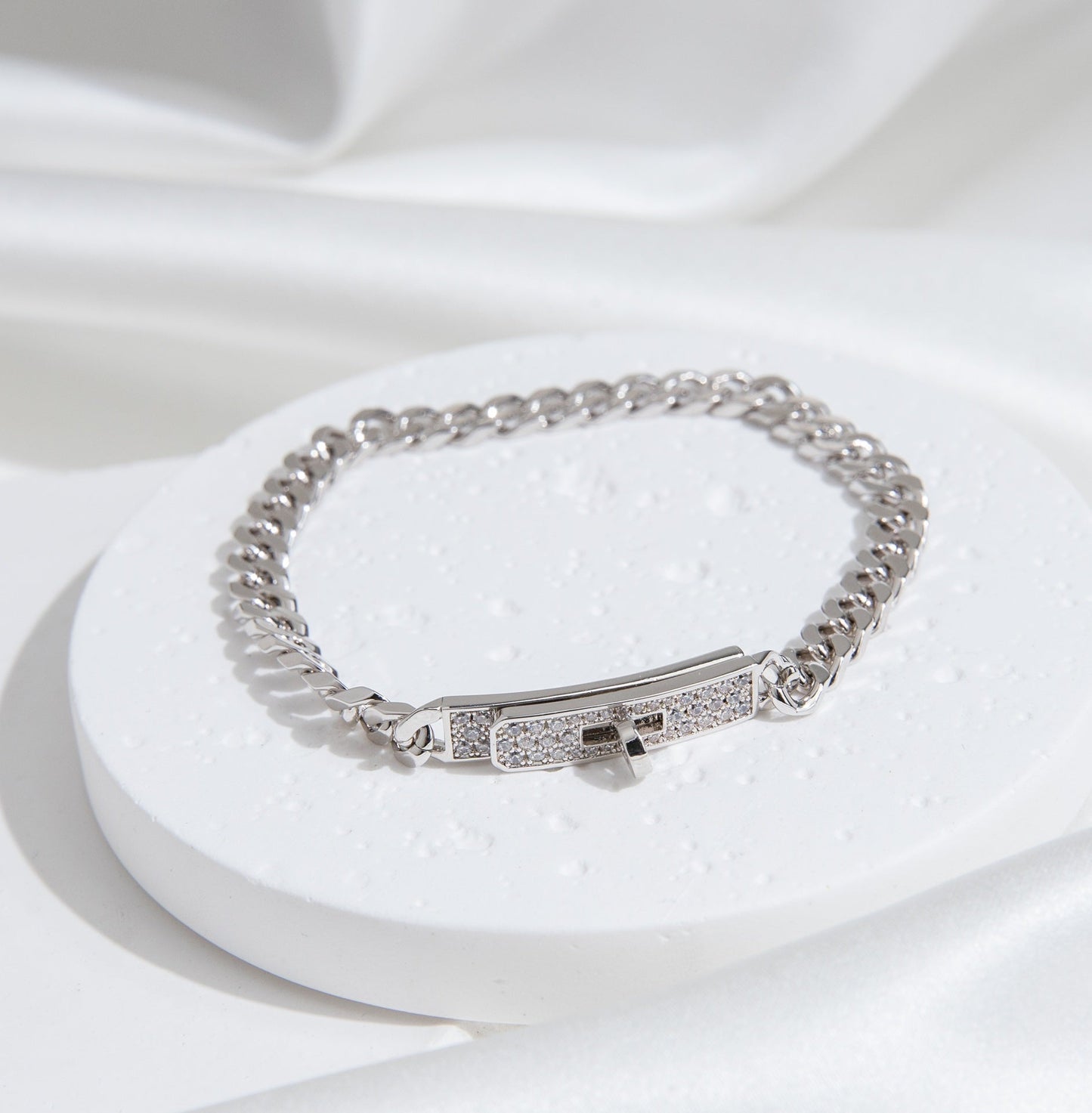 [Mystic Crown]KELLY CHAIN SILVER DIAMOND BRACELET