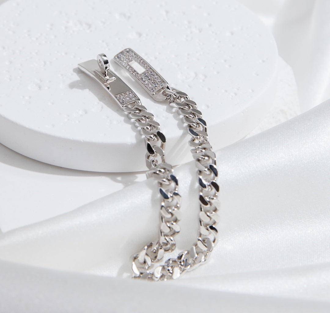 [Mystic Crown]KELLY CHAIN SILVER DIAMOND BRACELET