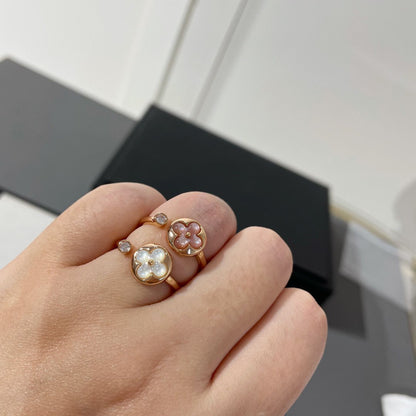 [Mystic Crown]SUN 1 DIAMOND PINK MOP RING