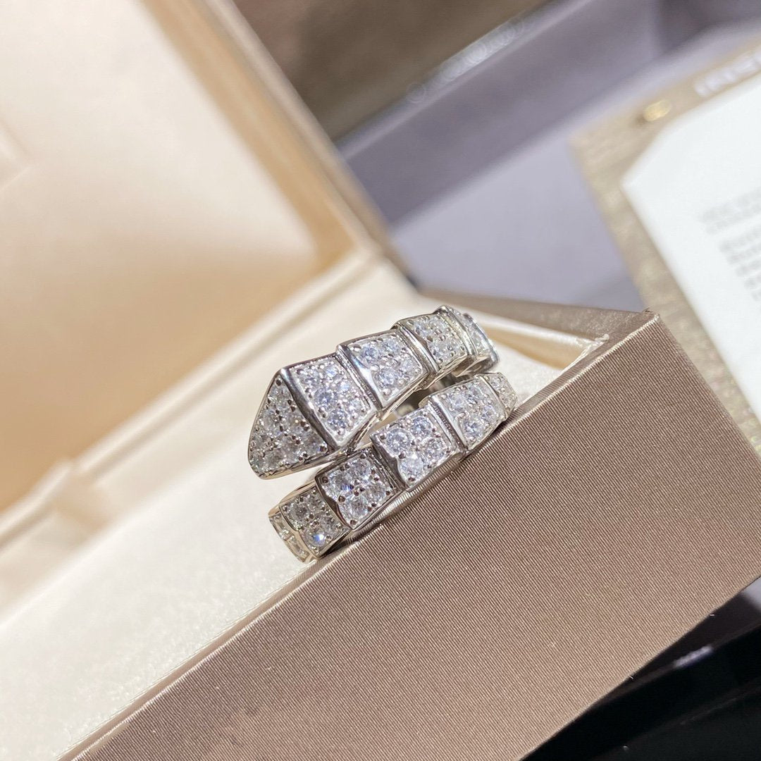 [Mystic Crown]SERPENTI RING SILVER DIAMOND PAVED