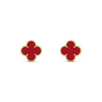 [Mystic Crown]CLOVER MINI 9.5MM CARNELIAN EARRINGS
