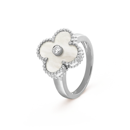 [Mystic Crown]CLOVER SILVER MOP DIAMOND RING