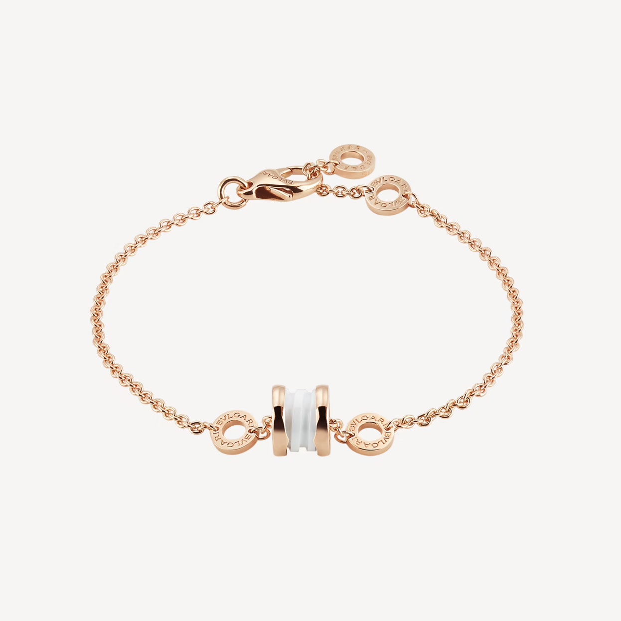 [Mystic Crown]ZERO 1 SOFT PINK GOLD AND WHITE CERAMIC BRACELET