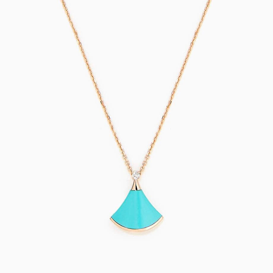 [Mystic Crown]DREAM NECKLACE TURQUOISE PINK GOLD
