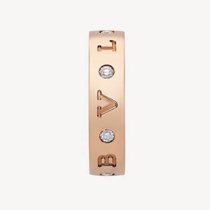[Mystic Crown]ZERO 1 ESSENTIAL PINK GOLD BAND WITH DIAMONDS RING