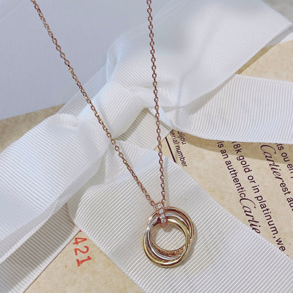 [Mystic Crown]TRINITY NECKLACE GOLD  DIAMONDS