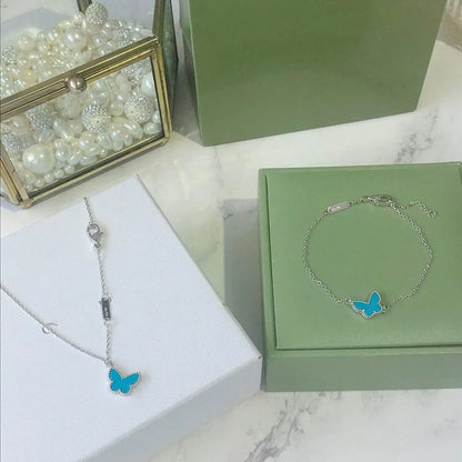[Mystic Crown]BUTTERFLY TURQUOISE BUTTERFLY BRACELET SILVER