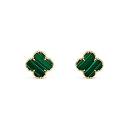 [Mystic Crown]CLOVER MINI 9.5MM MALACHITE  EARRINGS