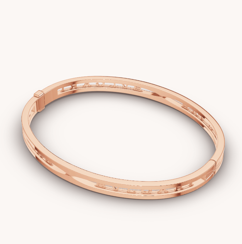 [Mystic Crown]ZERO 1 SPIRAL LOGO PINK GOLD BRACELET