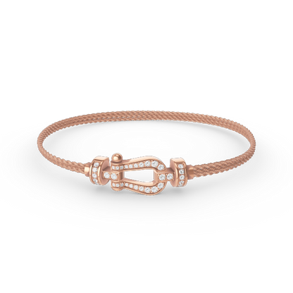 [Mystic Crown]FORCE SMALL HORSESHOE  DIAMOND CHAIN ROPE BRACELET