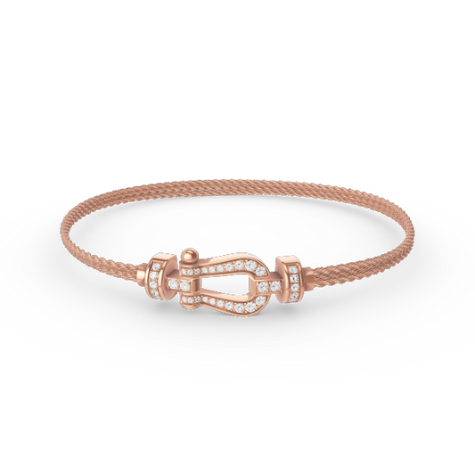 [Mystic Crown]FORCE SMALL HORSESHOE  DIAMOND CHAIN ROPE BRACELET