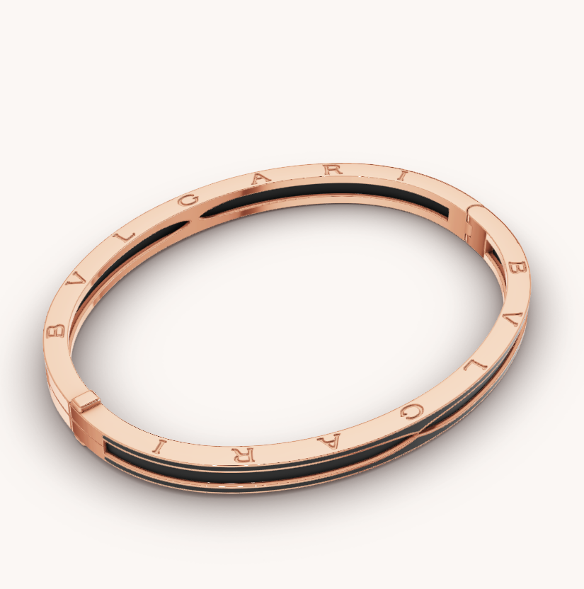 [Mystic Crown]ZERO 1 PINK GOLD WITH MATTE BLACK CERAMIC BRACELET