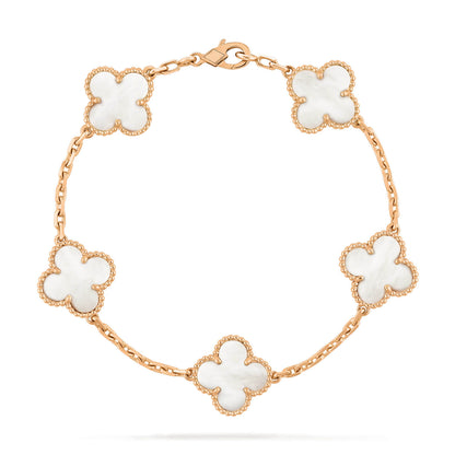 [Mystic Crown]CLOVER  5 MOTIF WHITE MOP BRACELET