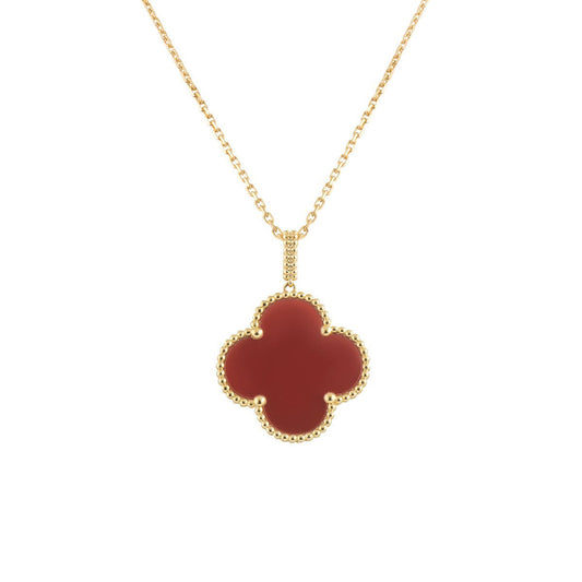 [Mystic Crown]CLOVER 25MM NECKLACE GOLD CARNELIAN