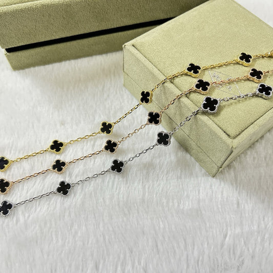 [Mystic Crown]CLOVER 6 MOTIF  ONYXS BRACELET-w