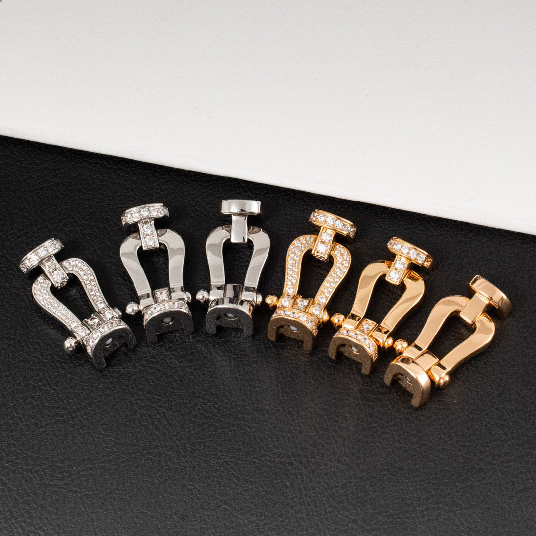 [Mystic Crown]FORCE LARGE HORSESHOE HALF DIAMOND BRACELET GOLD